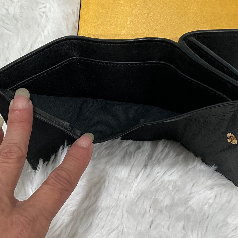 RARE FENDI X JOSHUA VIDES Nappa Matisse FF Embossed Micro Tri-Fold Wallet - Picture 10 of 13
